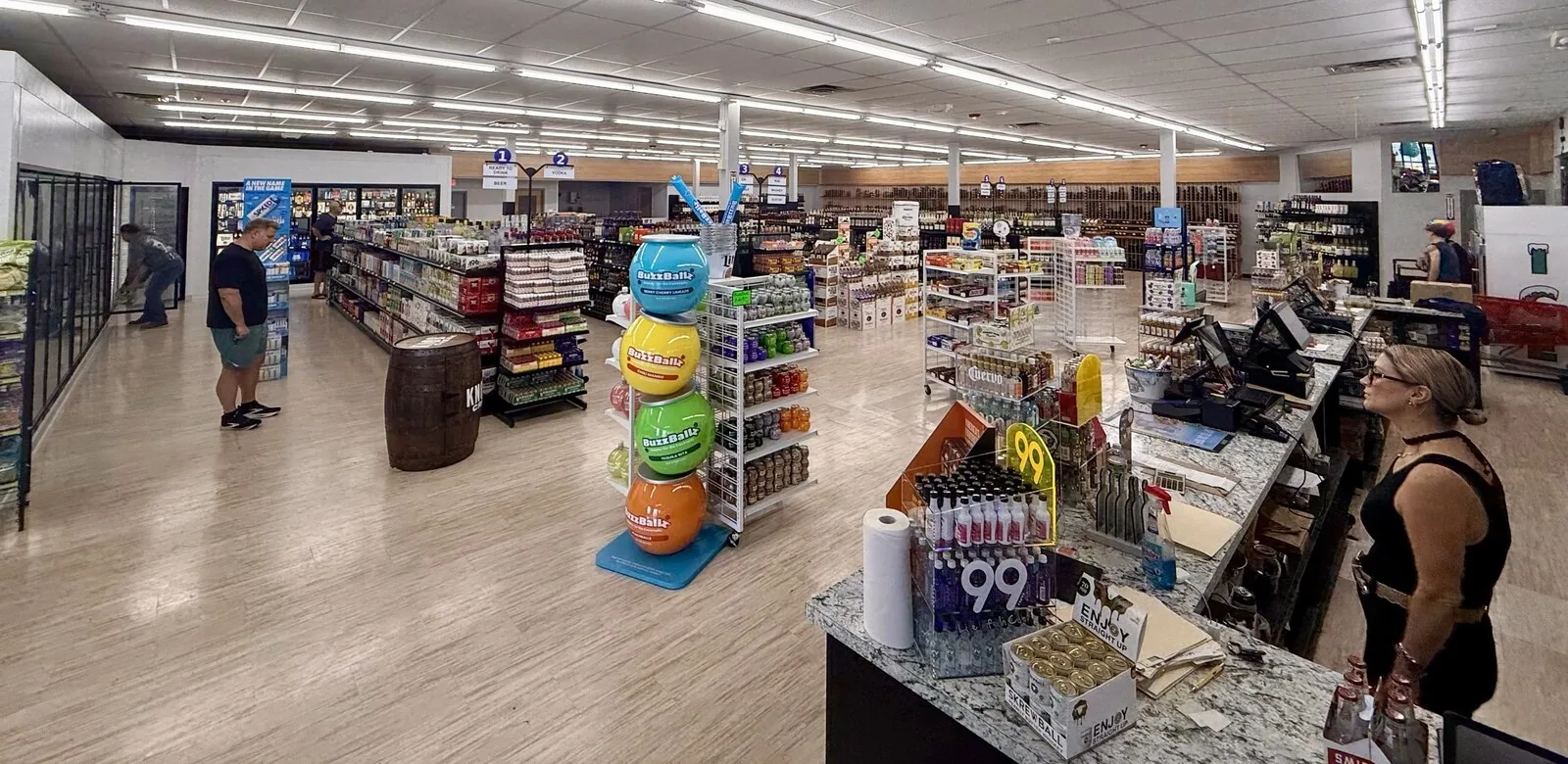 Inside Swansea Wine & Spirits — front of store